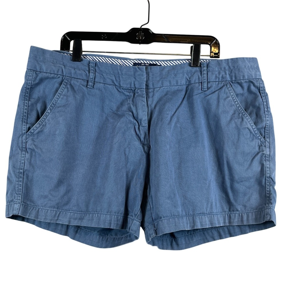 Cuffy's of Cape Cod Womens 16 Chino Shorts High Rise Light Blue Preppy Coastal